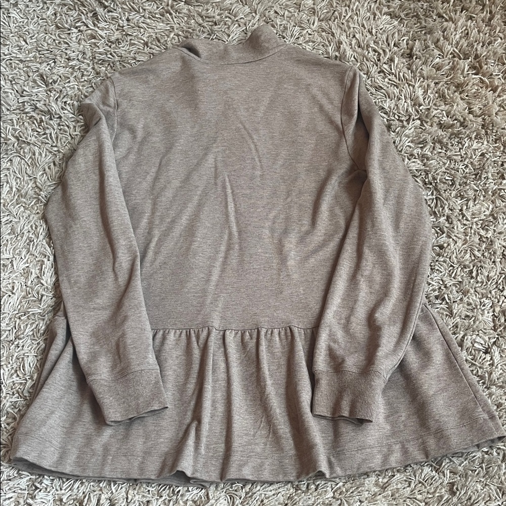 Cabi Weekend Topper Tan Peplum Jacket - Size Medium   Style 3543 - Picture 10 of 13